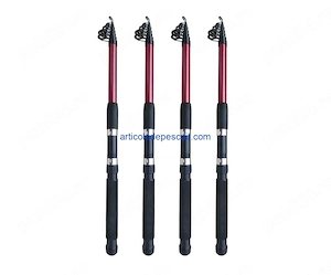 Set 4 lansete telescopice, 3,60 m, actiune 40 gr.   80 gr., 8 sectiuni, material compozit