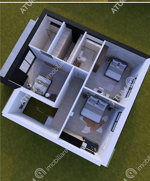 Casa moderna cu 4 camere 3 bai si teren propriu de 350 mp in Sura Mica - imagine 14