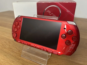 PSP 3000 Radiant Red in cutie   modată, garantie 12 luni, husă Sony