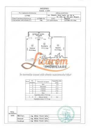 2 camere decomandat,BD Garii,etaj intermediar,pret pornire 103000 E - imagine 11