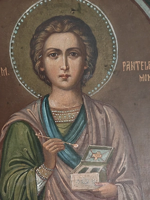 Icoana veche 1962 pictata pe lemn 