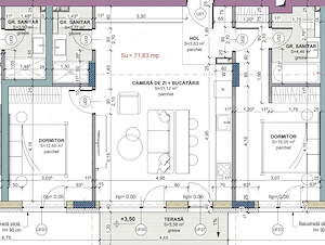Apartament 3 camere, 71.38 mp, Comision 0, zona Iris  - imagine 2