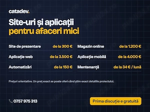 Creare site, magazin online, aplicații și programări online