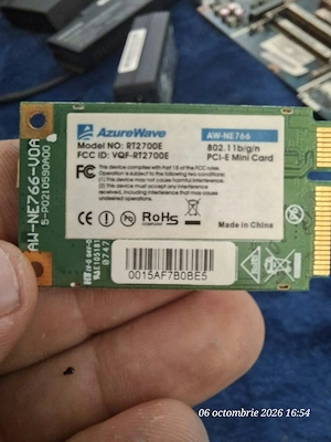 Vând placi de rețea wireless Wi-Fi interne pentru laptop, interfață Mini PCI Express (Mini PCle)