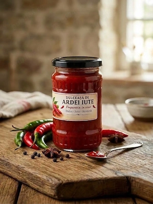 Dulceață de ardei iute   preparată în casă