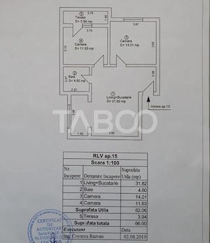 Apartament 3 camere decomandat mobilat balcon parcare Turnisor Sibiu - imagine 8
