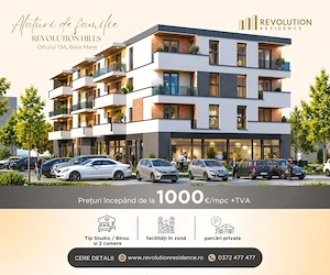 NEW! COMISION 0% - Tip Studio  Birou si 2 camere - Oltului 13A, Baia Mare