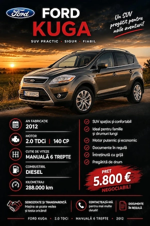 Vând Ford Kuga 