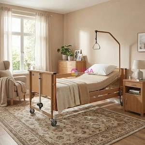 Pachet complet  pat electric 5 funcții+saltea+scaun rulant+aleze lavabile+lenjerii