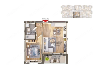Apartament cu 2 camere etaj 1 la cheie 51 mp zona Brana din Selimbar - imagine 6