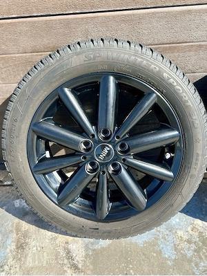 Jante aliaj R16 cu anvelope de iarna, 5*112,  mini cooper  - imagine 5
