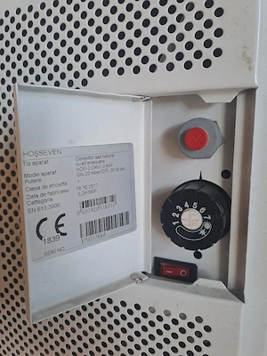 Convector pe gaz Hosseven HDU-2 DKV (2 kW)   Fără tubulatură