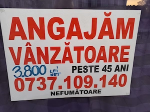 Vanzatoare minim 45 ani - imagine 2