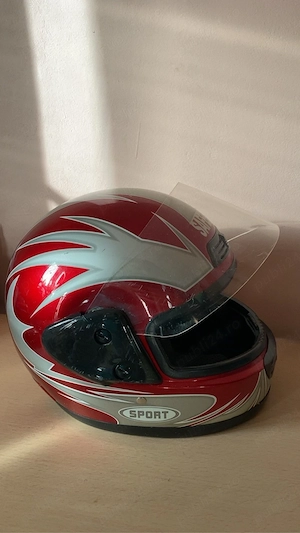 Cască moto Safebet roșie - imagine 2