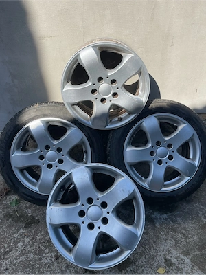 Jante 16" Mercedes w211 si doua cauciucuri 205/55/16 - imagine 3