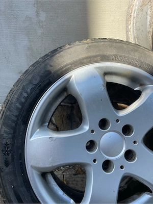 Jante 16" Mercedes w211 si doua cauciucuri 205/55/16 - imagine 4