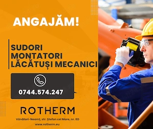 Angajam sudori   montatori   lacatusi mecanici - Vanatori-Neamt