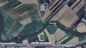 Teren extravilan de 5,99 ha la 200 m de Mureș, ideal pentru balastieră în Ususău