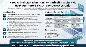 Creare si optimizare magazine online, reparatii Pc si instalare windows 11 