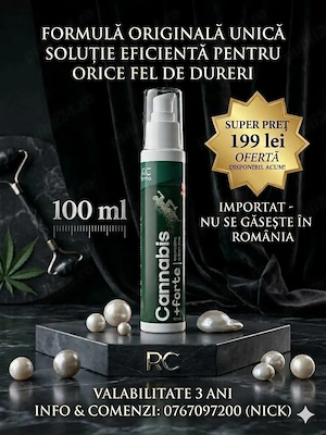 Cremă Cannabis Forte PLUS cu Arnică și Mentol pentru Dureri   100ml