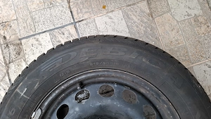 Vand 4 jante + cauciucuri Debica de iarna 215/60R16 + capace - imagine 4