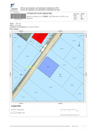 Teren 394 mp, COLT 20x20m, GAZE și CURENT, 39.000euro, Posibil RATE, Buchetului cu Armoniei, ASFALT - imagine 3