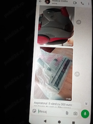 Vând aspirator performant, cu bazin de apa, cu filtru Hepa, este profesional, purifica aerul din cam