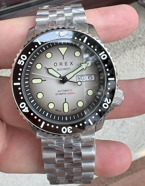 Ceas Orex Bucuresti Automatic Japonez Seiko NH36 DAY-DATE Diver 200 m Inox Safir Ceramic Jubilee 41 