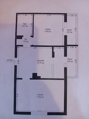 Apartament cu 2 camere în zona Calea Aradului decomandat amenajat centrala proprie - imagine 6