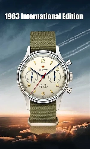 Seagull Original pilot 1963 International Edition Mechanical ST1901 Chronograph 38 mm