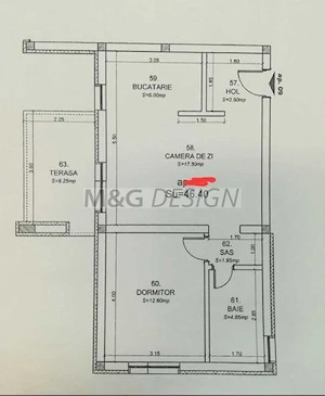 Apartament 2 camere Dumbravita etaj 1 - imagine 7