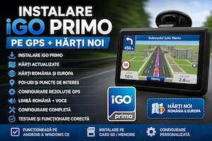 Instalare iGO Primo pe GPS + Hărți actualizate pentru navigator gps auto portabil