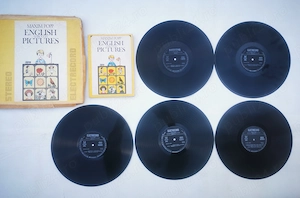 vechi manual curs limba engleza Maxim Popp + 5 vinil discuri colectie Electrecord Romania anii 80