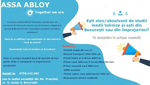 Companie multinationala angajează personal NECALIFICAT (asamblare produse metalice, ambalare).