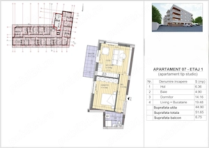 Studio modern în Popești-Leordeni | Agnes X | Bloc nou | Comision 0% | 52 mp - imagine 5