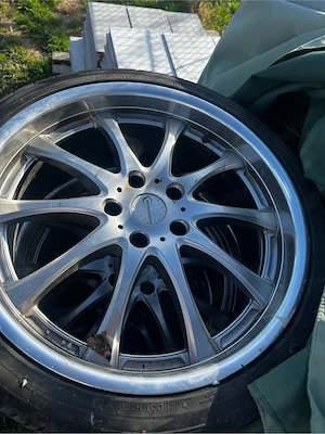 jante bmw f10 pe 20 cu. auciucuri nichelate arata bine  - imagine 4