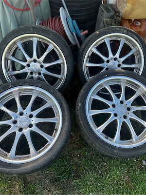 jante bmw f10 pe 20 cu. auciucuri nichelate arata bine  - imagine 5