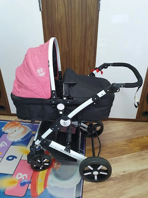 Carucior 2 in 1 reversibil X2 Black 0 36 luni Buf Boof