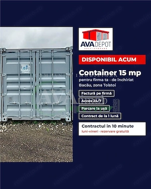SPATIU DE  DEPOZITARE  DE 15 MP DISPONIBIL ACUM