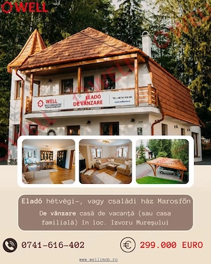  casă de vânzare în Izvoru Muresului,jud.Harghita