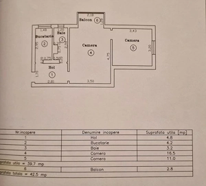 Apartament cu 2 camere, 40 mp, la 200 m de Spitalul Judetean - imagine 8