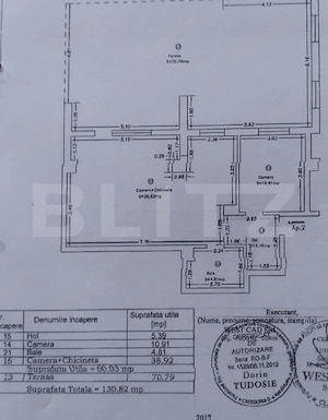 Apartament 2 camere, 60 mp+ terasa 70 mp+ 2 locuri de parcare , Torontalului - imagine 7