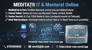 Meditații IT, Web Dev & AI de la Zero   Mentorat Online (Zoom   Teams)