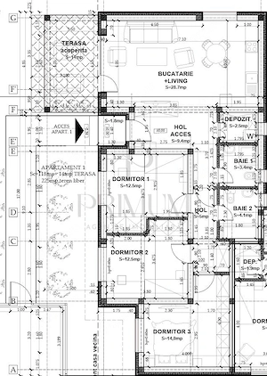 Duplex pe parter - 3 dormitoare -  curte amenajata - la cheie - strada asfaltata - imagine 17