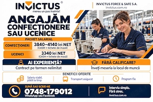 Ucenic si calificare în meseria de confecționer