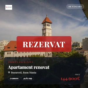 2 camere Banu Manta/Decomandat/Renovat 2026/Bloc reabilitat/Balcon pe 2 laturi