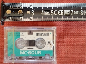 Maxell MC-60UR. Microcaseta reportofon. Noua, in tipla