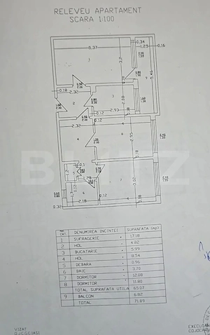 Apartament 3 camere, 65.07 mp, zona Pod Ros  - imagine 16