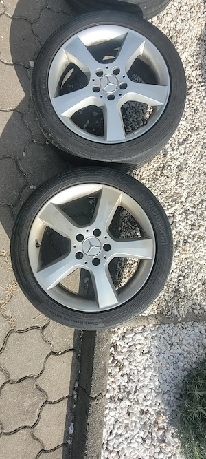 Set Jante Aliaj Mercedes R17 Originale + Anvelope în Două Lățimi (225/45 R17 & 245 - imagine 4