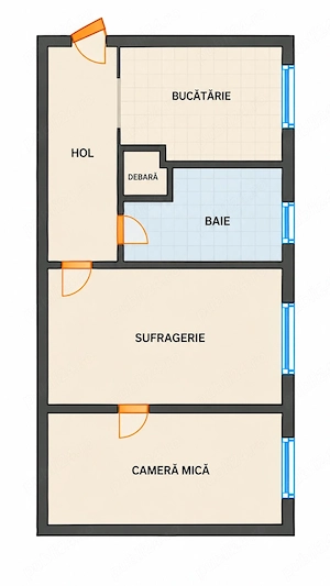 Vand apartament cu 2 camere